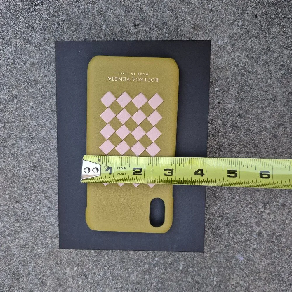 New NIB Bottega Veneta Intrecciato Leather iPhone X Case in Chamomile